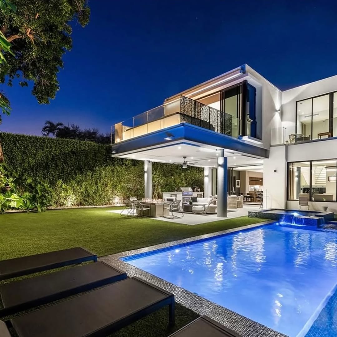 Villa Grove Pool at Night